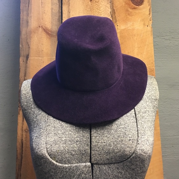 COPY - Lola Wide Brim Fedora Velvet Hat - Picture 1 of 4